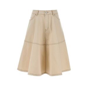 Ami Women Melange Ivory Denim Skirt